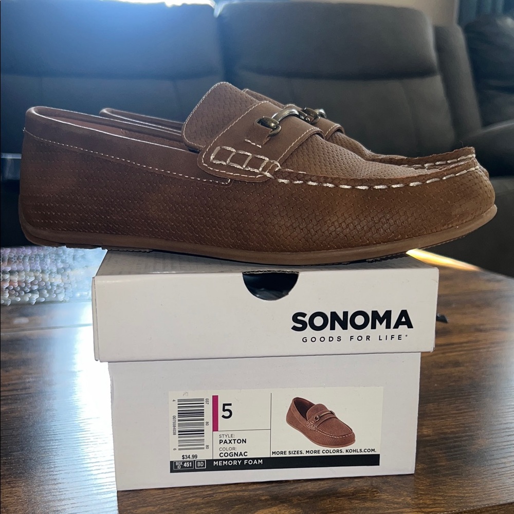 Sonoma Boys Cognac Slip-On Loafers
